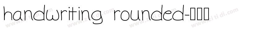 handwriting rounded字体转换